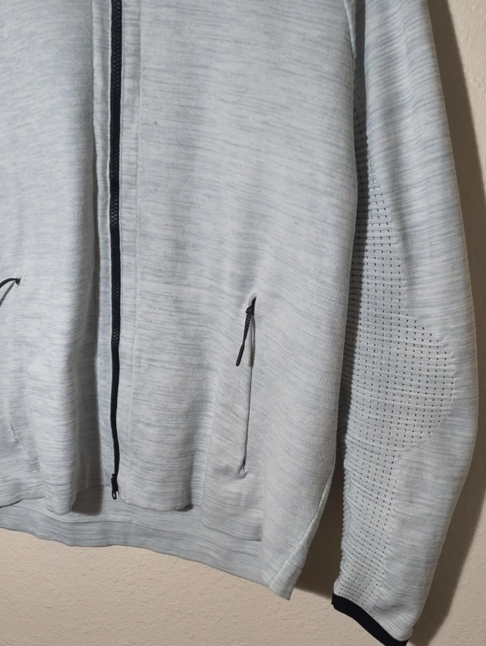 Gray White Nike Athletic Zip Up